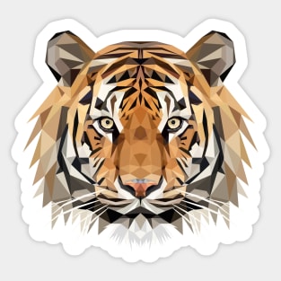 Tiger Low Poly Art Sticker